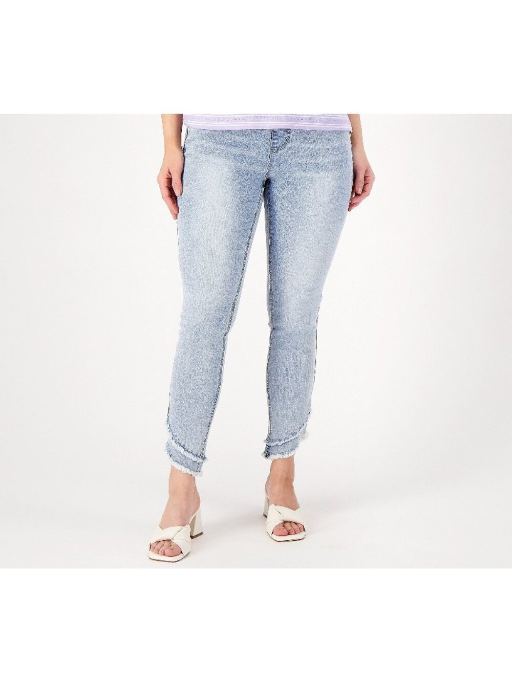 Isaac Mizrahi Live Ankle Slim Jean 18 True Denim Pull On Pretty Vintage NEW